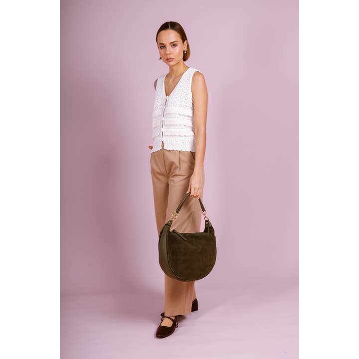 Cherry Paris - Wholesale Shoulder Bag - Women's - NADINE SUEDE Bag - 416514