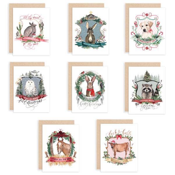 Cami Monet - Wholesale Christmas Card - Assorted Christmas Crests Collection No. 2 Greeting Card Set1
