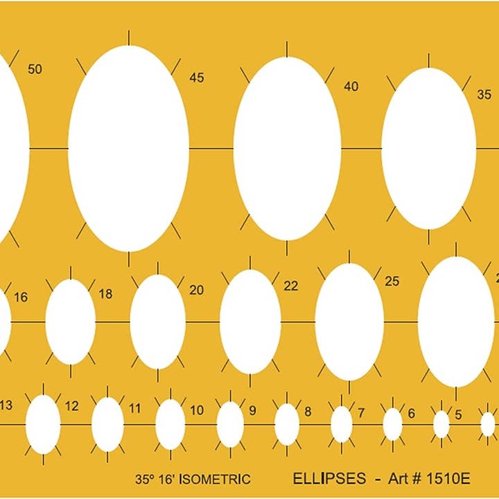 Liquidraw cirkelschablon stencil ellips oval triangel kvadrat hexagon geometriska former mallar för ritning linjaler teknisk ritning schabloner ingenjörskonst arkitektur (26 ellipser) för wholesale av Liquidraw