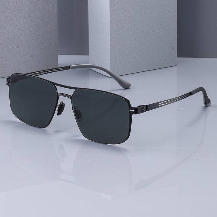 Trendiga fyrkantiga dubbla bryggor polariserade solglasögon för wholesale av UZ Wholesale Store