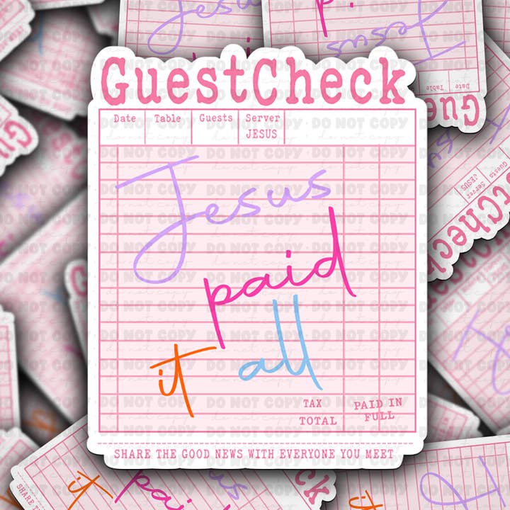 It's Transfer Time - Wholesale Sticker - DC 1860 - Gastbon Jezus betaalde alles Uitgesneden Sticker0