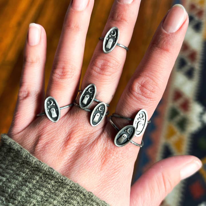 Figs & Ginger - Wholesale Band/Stacked Ring - Tiny Ghost Ring3