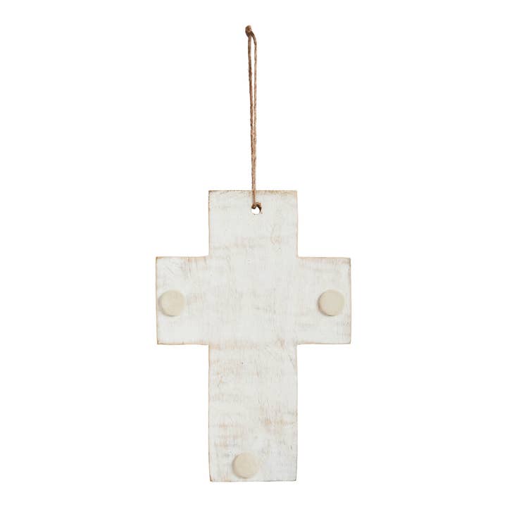 VHC Brands - Wholesale Ornament - Wooden Cross Hanging Ornament 6x43