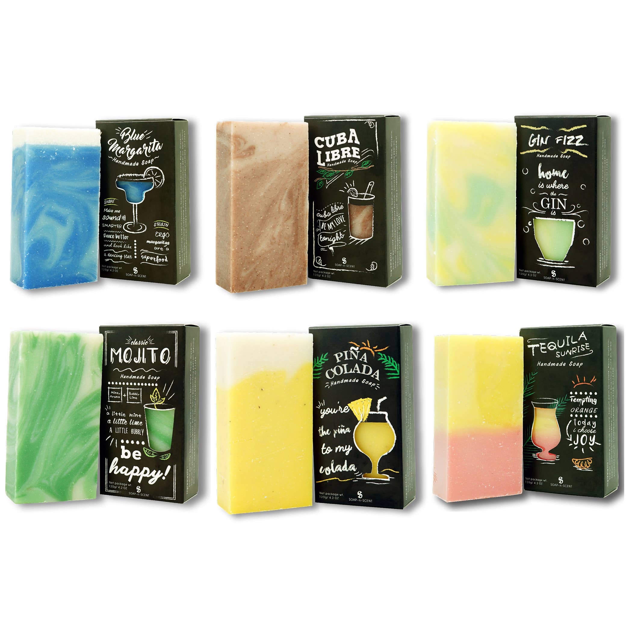 JOJO Geschenke - Wholesale Bar Soap - Cocktail Soaps In Cardboard Display2