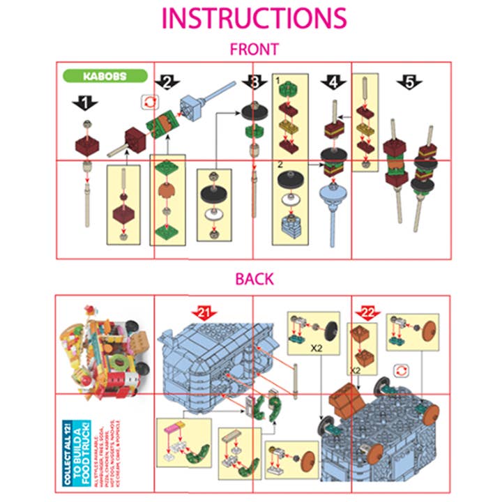 Kipp Brothers - Wholesale Toy Set - Kids - Micro Block Fast Food Set - 12 Pieces Per Display22