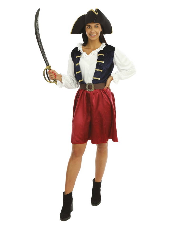 Costume Pirate - Bleu - Adulte Femme - S/M pour la vente par P'tit Clown