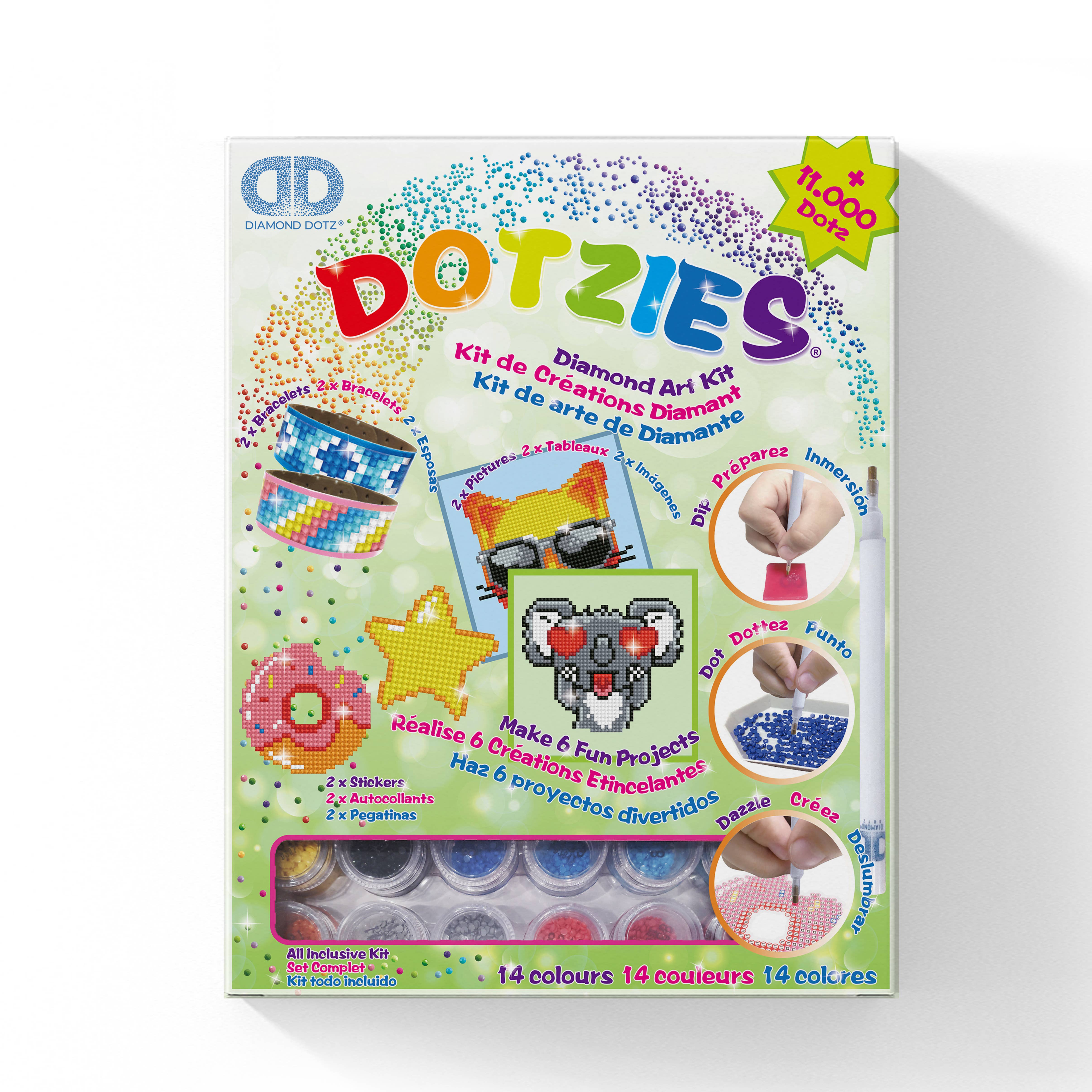 DIAMOND DOTZ® - Wholesale DIY Craft Kit - Dotzies - Green Variety Kit1