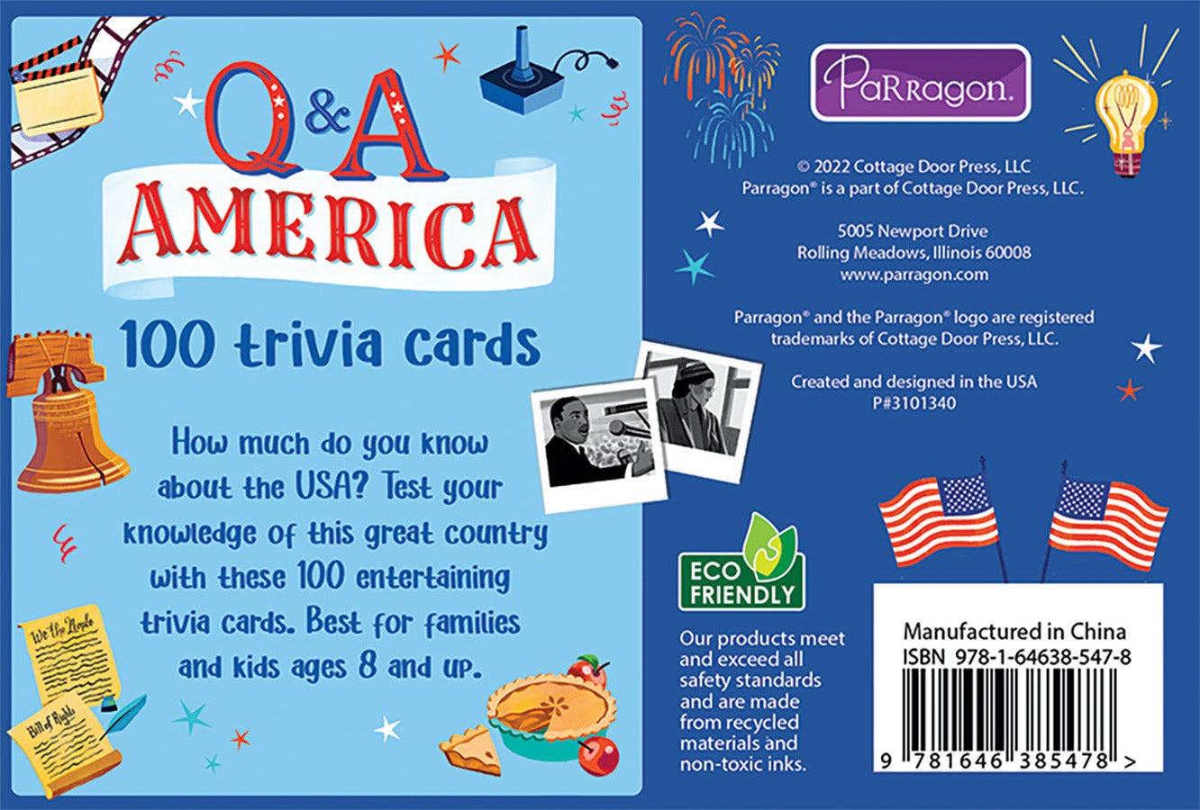 Cottage Door Press - Wholesale Card Game - Q & A America Trivia Card Game3