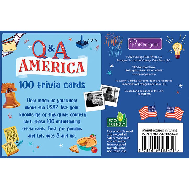 Cottage Door Press - Wholesale Card Game - Q & A America Trivia Card Game3