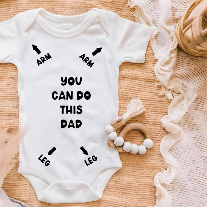 Grappige 'Je Kunt Dit Papa' Baby Rompertje Cadeau voor Nieuwe Papa voor wholesale door Embroidery by BUBE