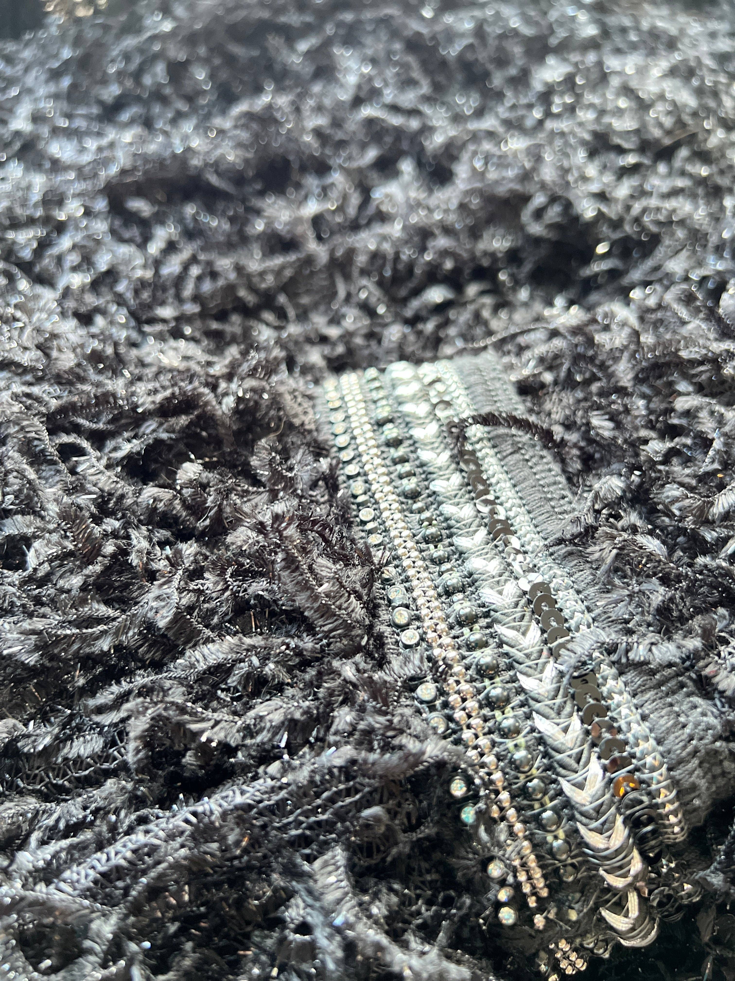 Black Shaggy Fur Jacket for wholesale on Faire5