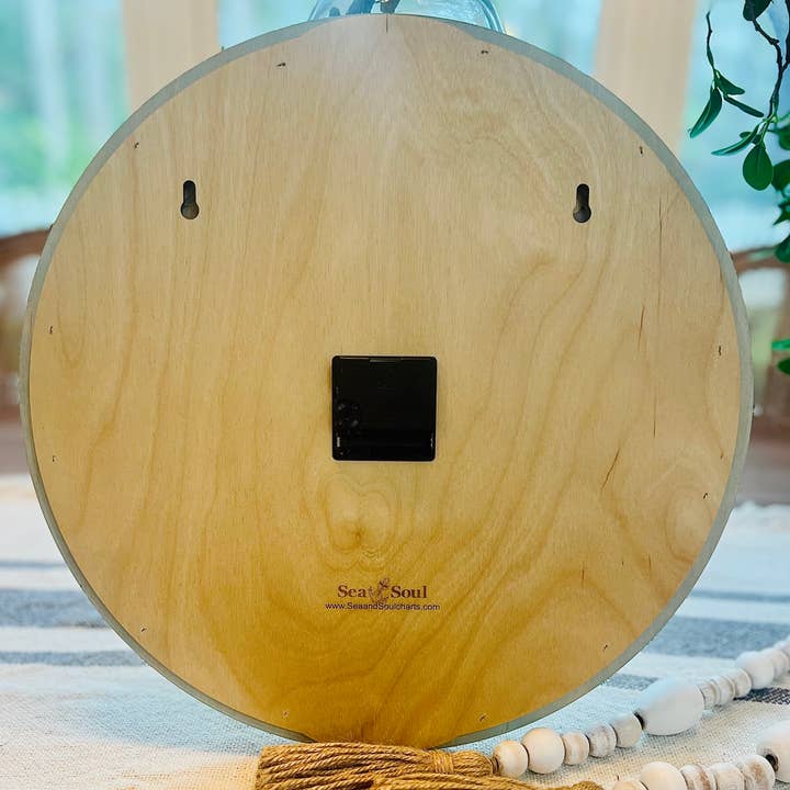 Sea & Soul Nautical Chart Art - Wholesale Wall Clock - Claytor Lake Virginia Nautical Map Wood Wall Clock - 2 Level8