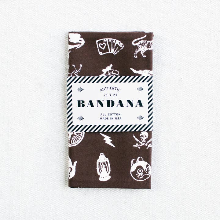 Abracadana - Wholesale Bandana - Unisex - Brown Big Fun Bandana