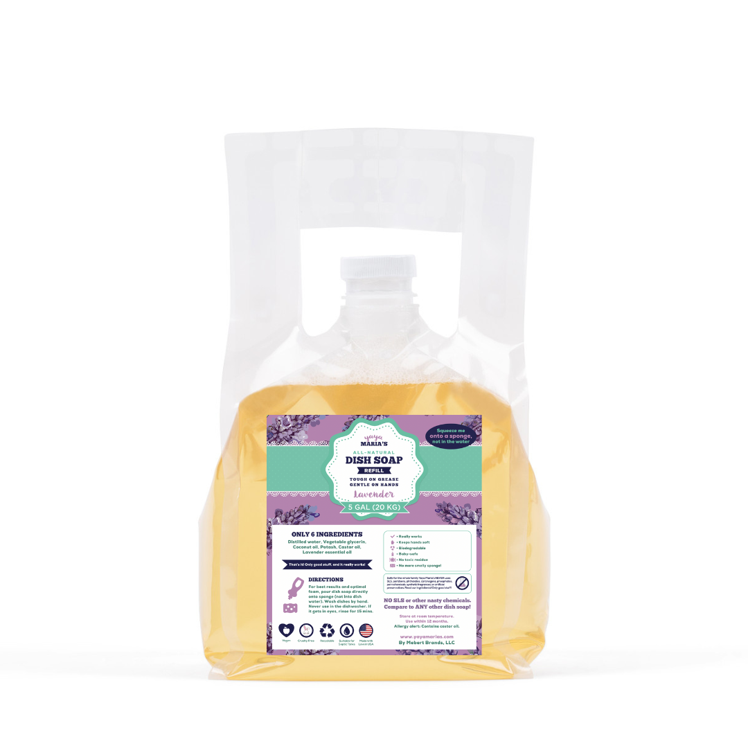 Yaya Maria's – Engroshandel Opvaskemiddel – Naturlig opvaskemiddel 5 Gal Bulk Refill Zero Waste lukket sløjfe8