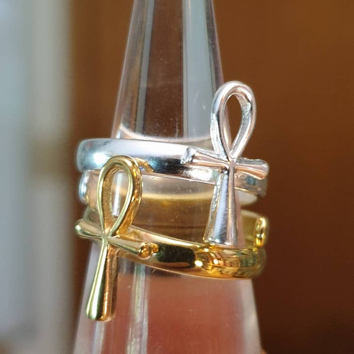 Feather Tribe - Wholesale Band/Stacked Ring - Ankh Ring4