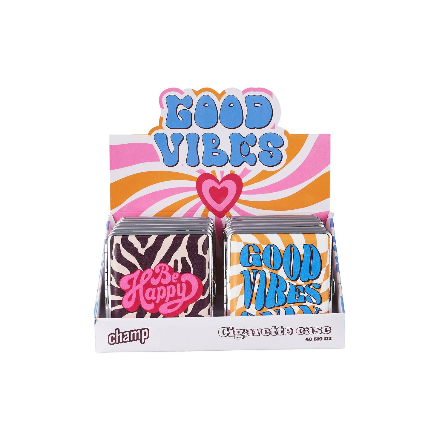 Champ by Polyflame - Vente Boîtes à cigares/accessoires pour cigares - Etui à cigarette GOOD VIBE et HAPPY x121