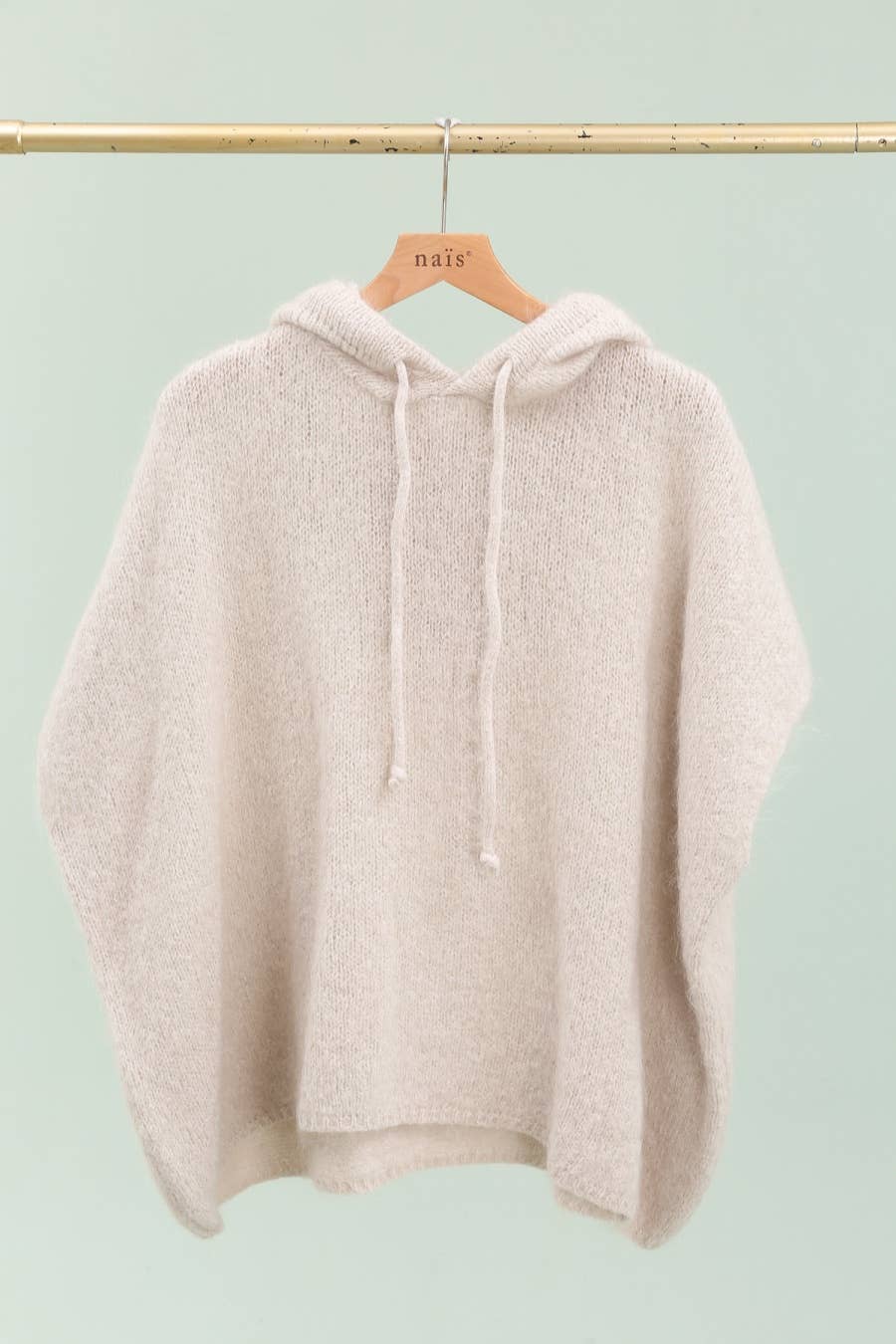 NAÏS PARIS - Wholesale Poncho - Women's - Mohair and wool hooded poncho sweater0