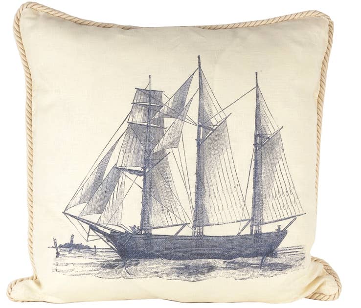 Ox Bow Decor – wholesale Handduk – Nautisk/ Barkentine Handduk/Vit2