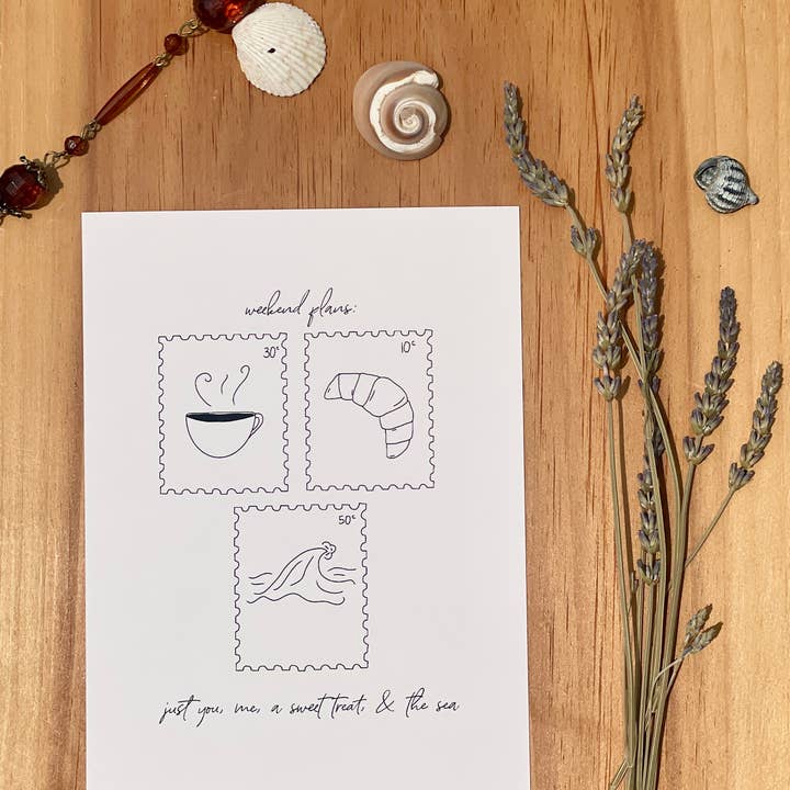 Weekend Plans Art Print 5x7 for wholesale by Local Introvert