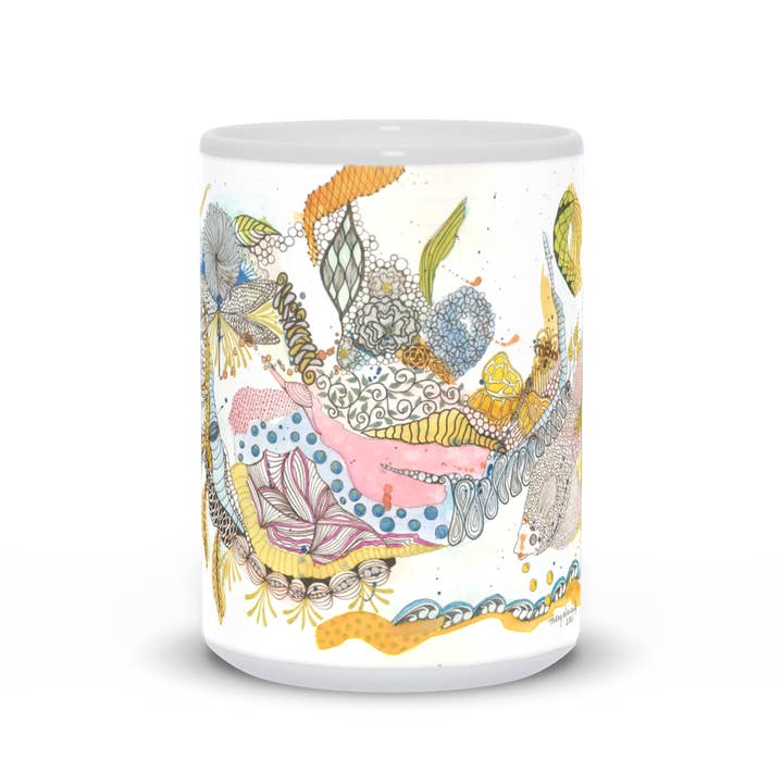 Ceramic Autumn Leaf Mug for wholesale by Mary O's Imagination
