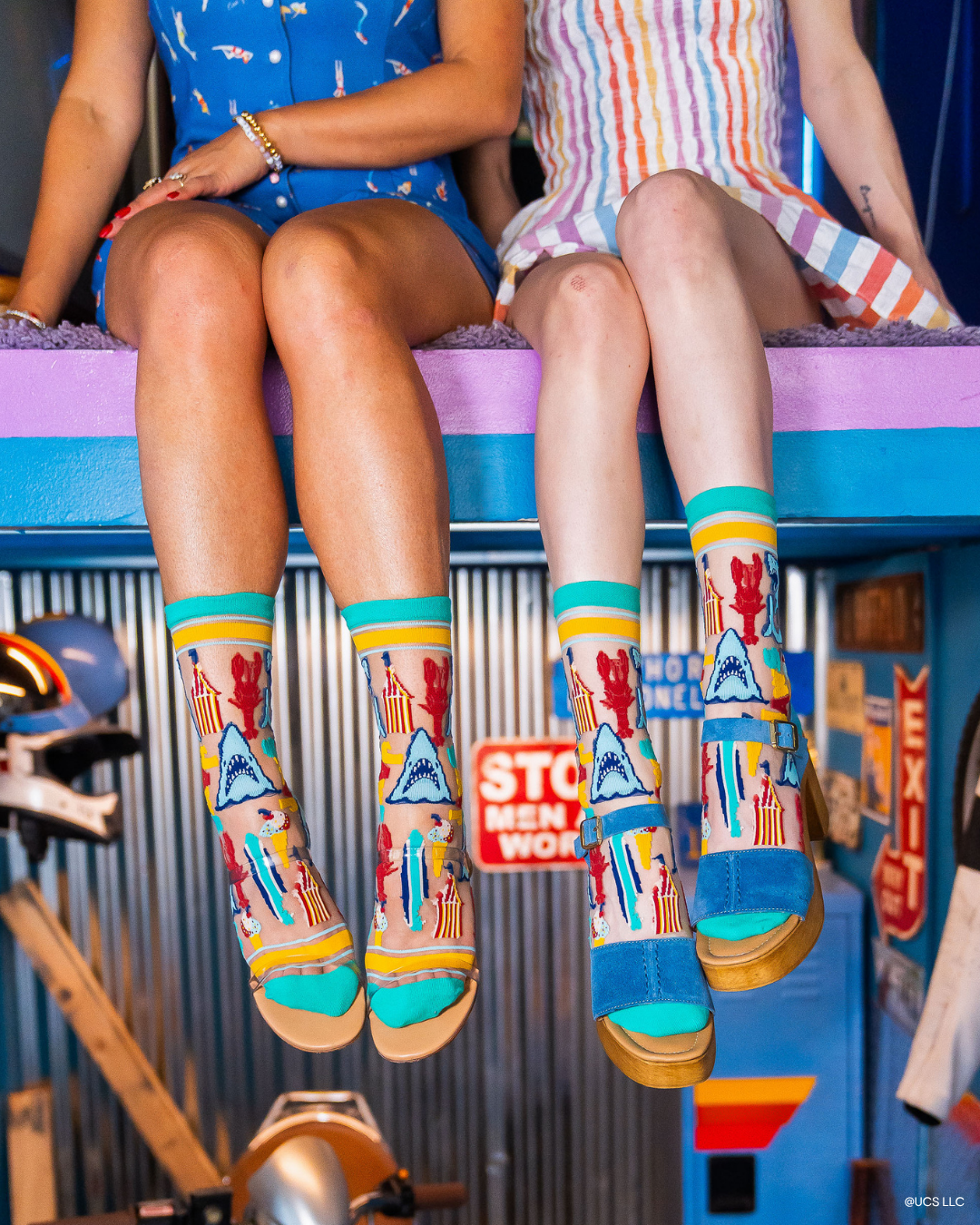 Sock Candy - Wholesale Socks - Women's - JAWS 50th Anniversary Sheer Crew Sock4