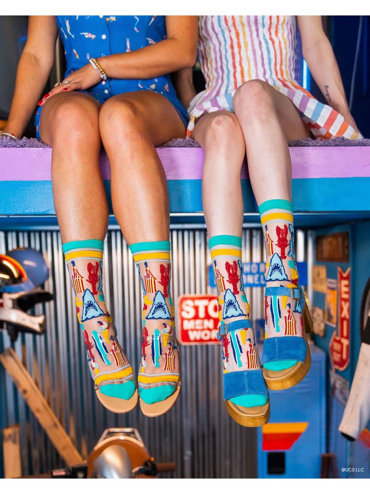 Sock Candy - Wholesale Socks - Women's - JAWS 50th Anniversary Sheer Crew Sock4