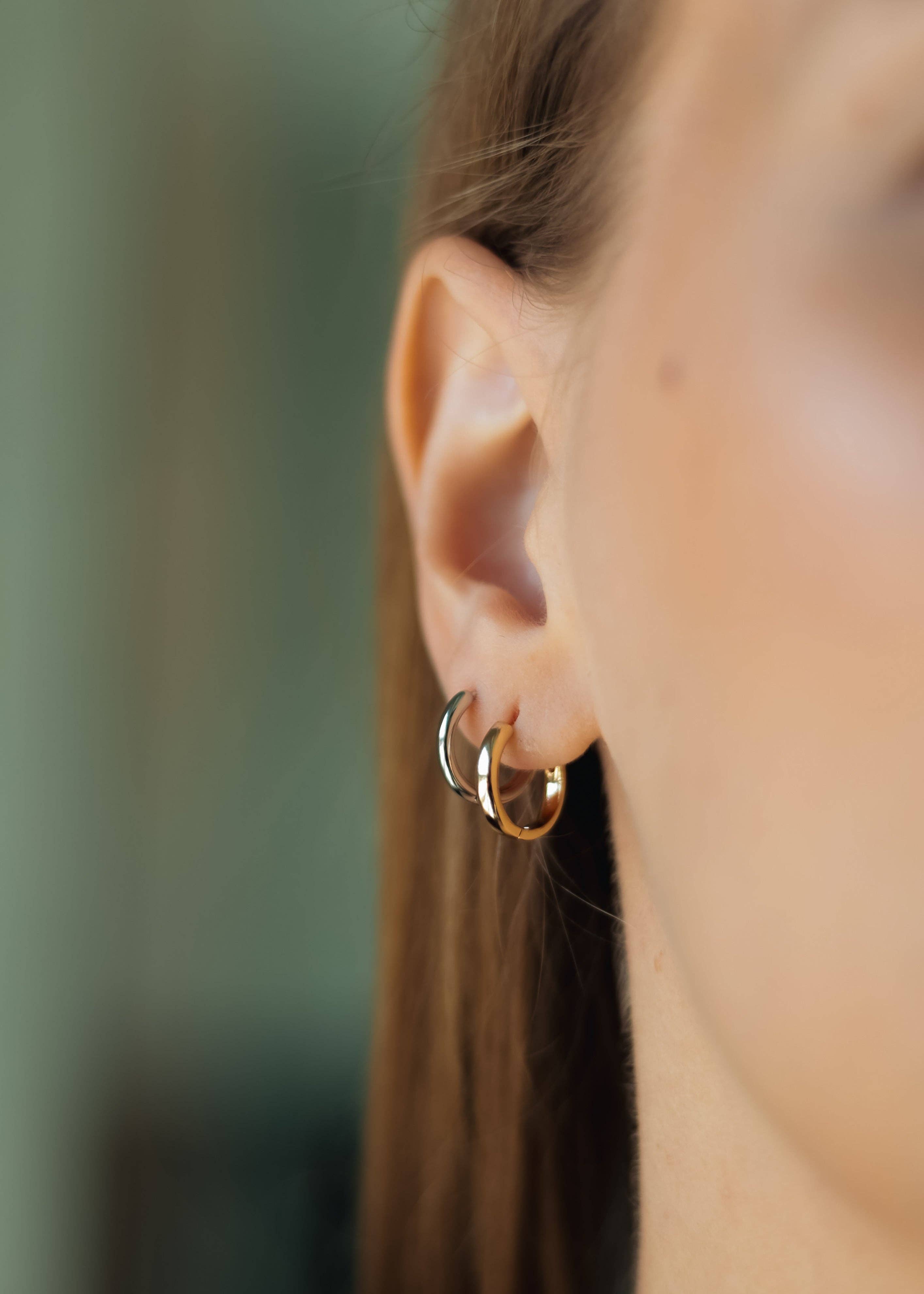 Sedy Jewelry - Wholesale Hoop Earrings - Hypoallergenic Small Hoop Earrings – 14K Gold , Rose & White Gold3