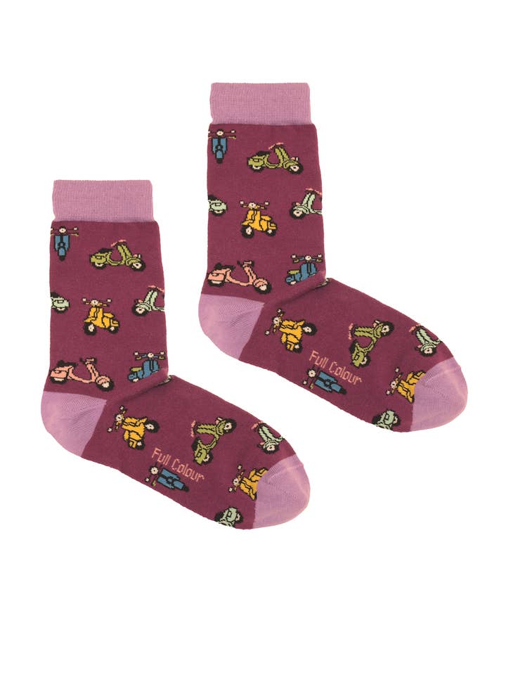 PURPLE MOTORCYCLES SOCK for wholesale by Full Colour