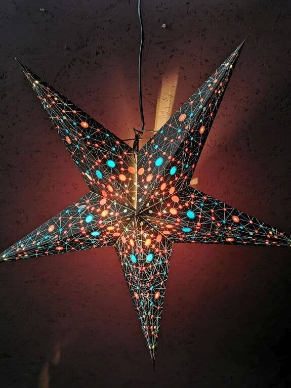 Nature and Style Wohnkultur Import GmbH - Wholesale Paper Lantern/Lamp - Universe Black 5 Zack paper star1