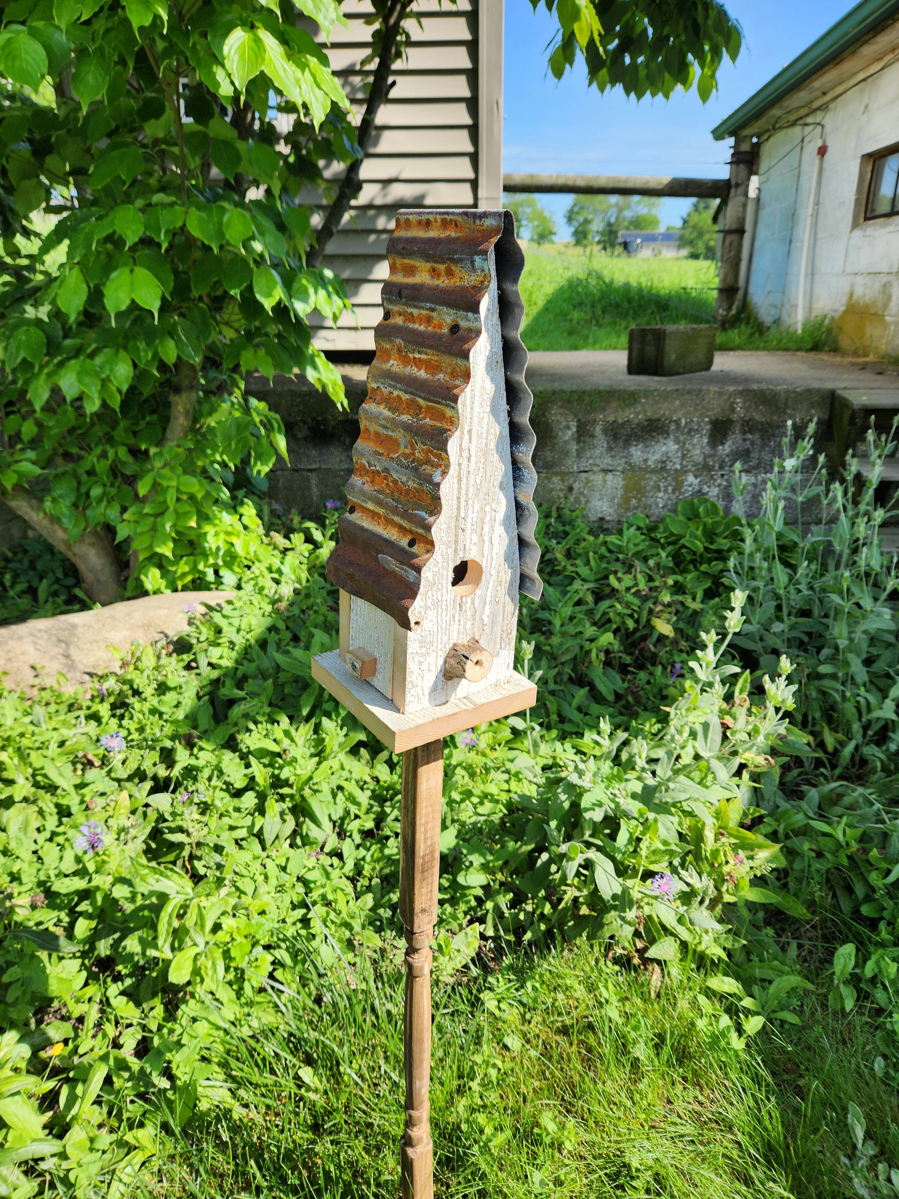 Flying Heart Threads - Wholesale Bird House - Rustic Reclaimed Barnwood Large Church1