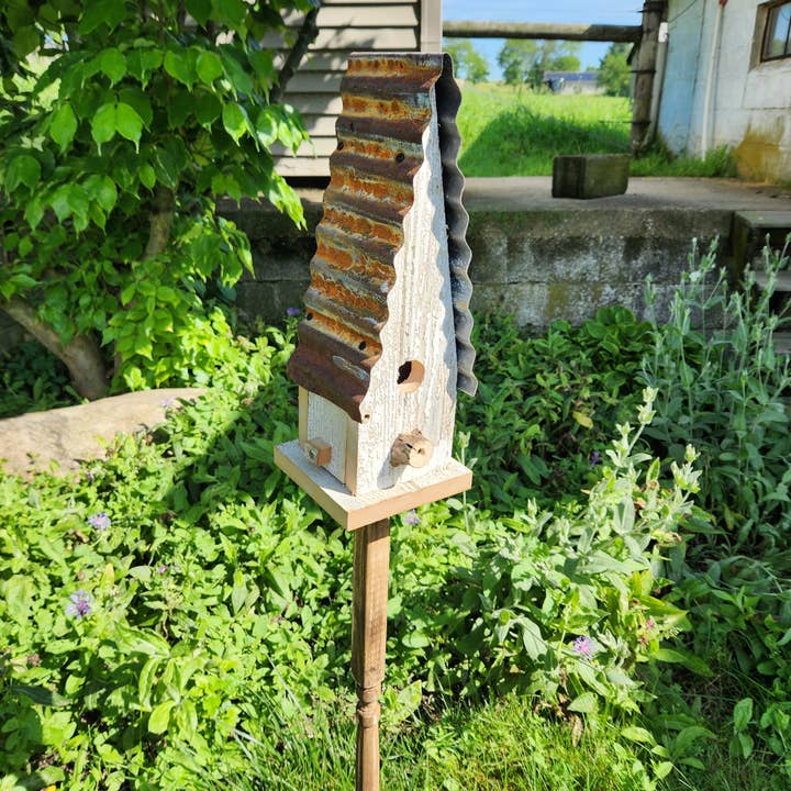 Flying Heart Threads - Wholesale Bird House - Rustic Reclaimed Barnwood Large Church1