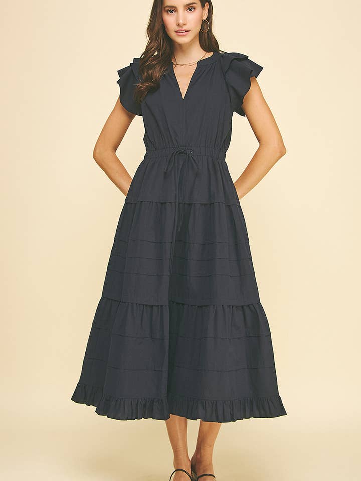 TIERED SS MAXI DRESS - 4039D for wholesale by PINCH