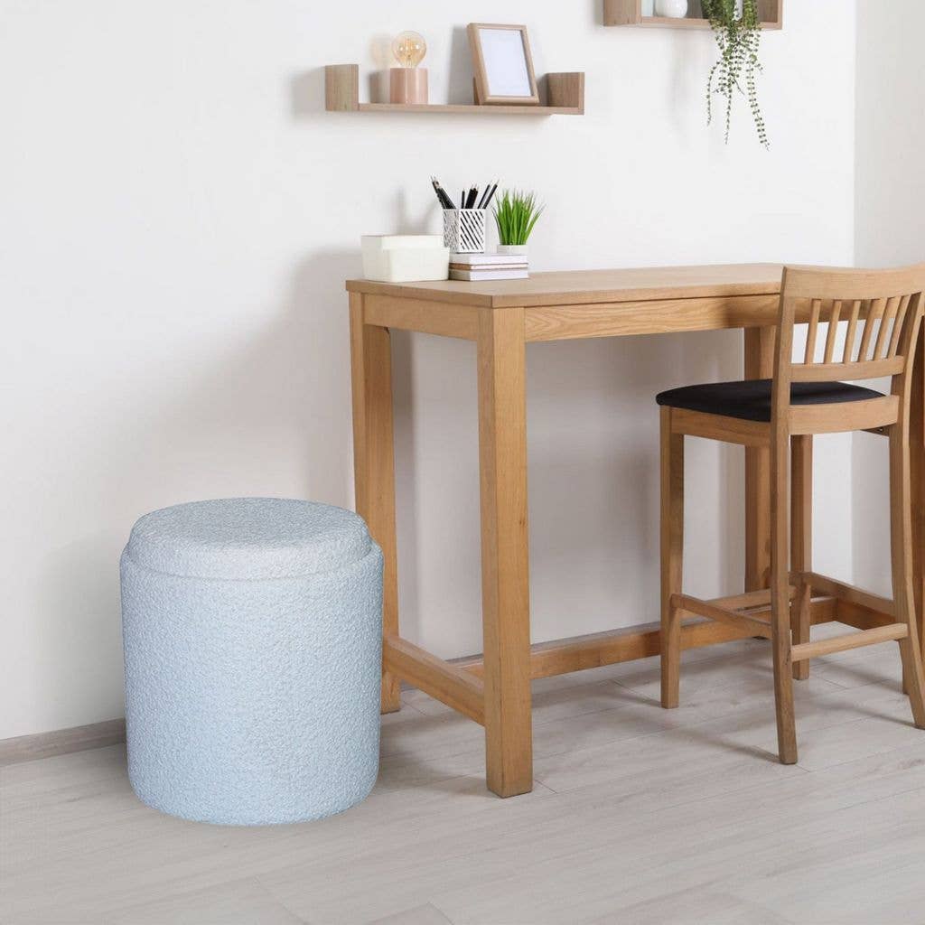 Aria Home – Großhandel Polsterhocker – Aria Home Boucle Tablett-Top getuftete Ottomane Kollektion, Schwarz, 1-teilig, 43 x 38 x 38 cm6