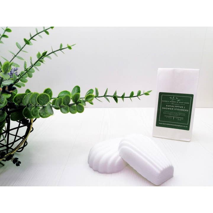 Eucalyptus Shower steamers for wholesale by BONNIE BOMBS AND SOAP BARS