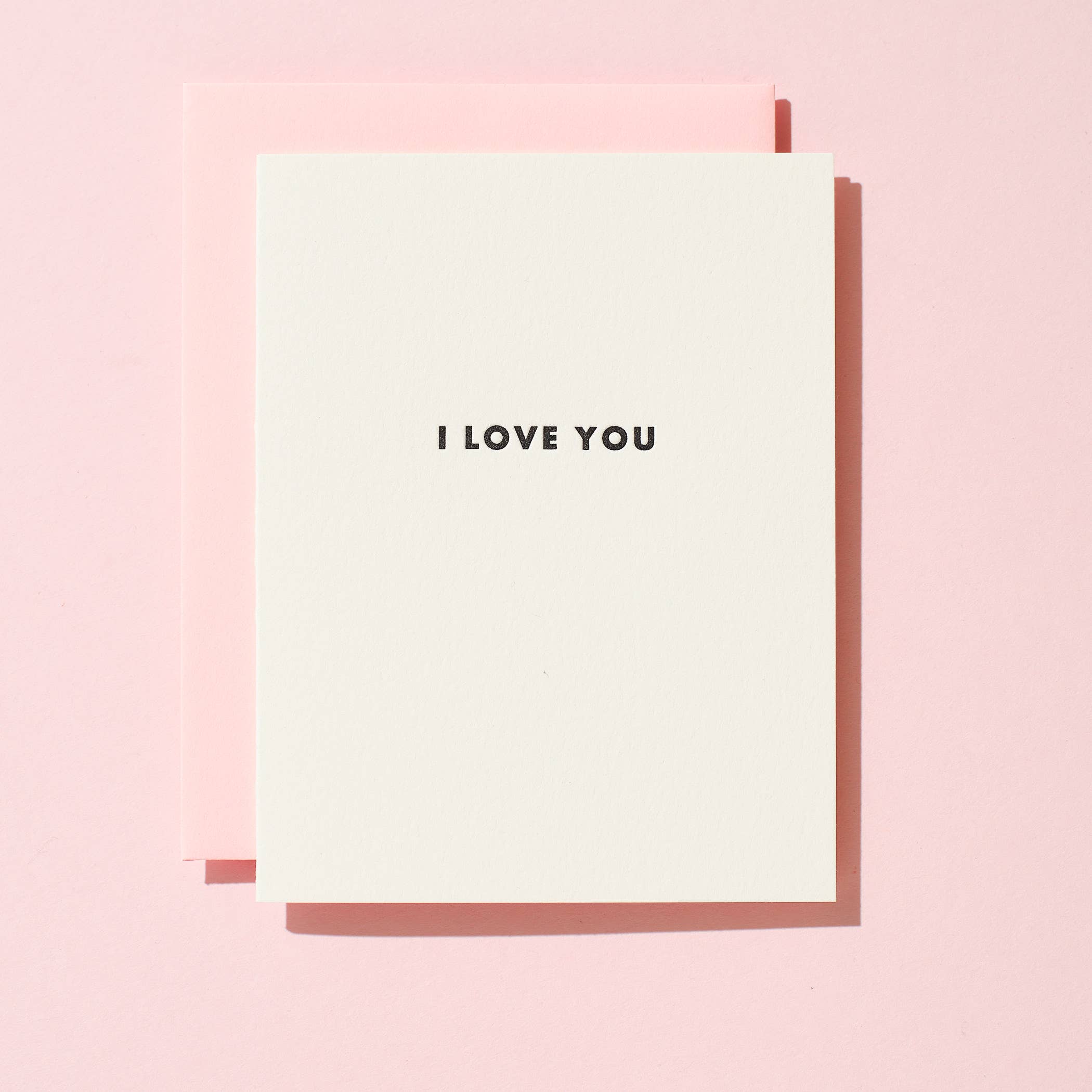 Shorthand Press - Wholesale Love Card - Futura I Love You - Letterpress Greeting Card1