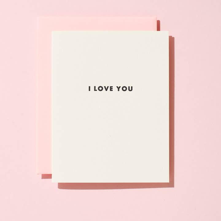 Shorthand Press - Wholesale Love Card - Futura I Love You - Letterpress Greeting Card1