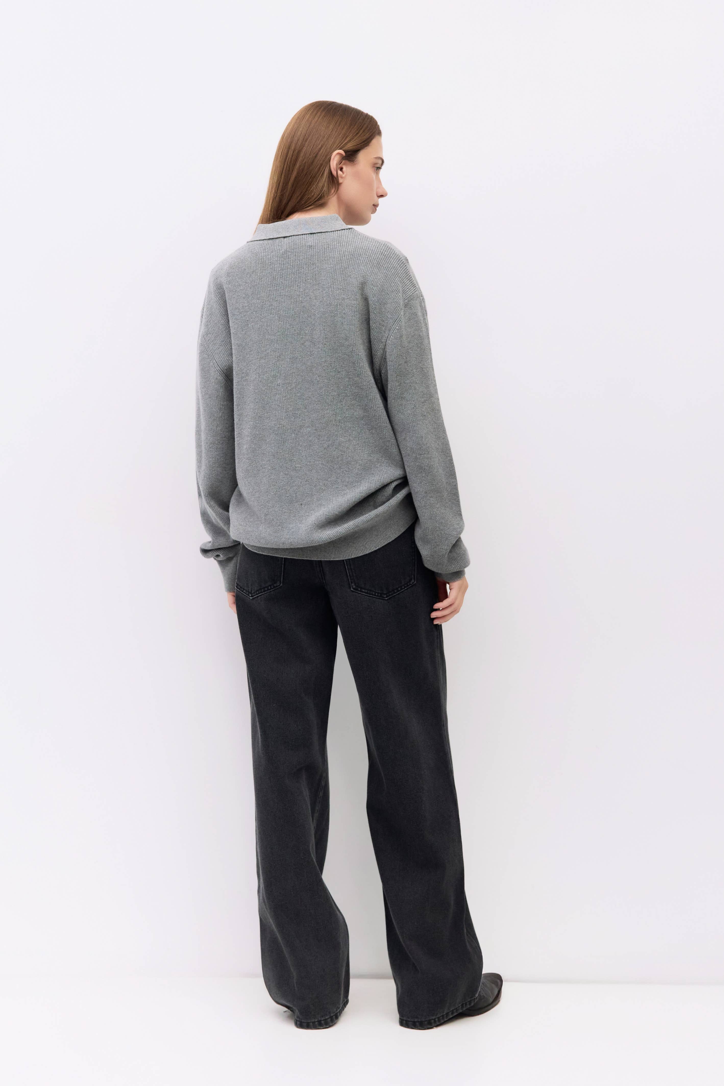 MOD REF - Wholesale Knit Sweater - Unisex - The Damien Sweater | Knit Polo Sweater Top5