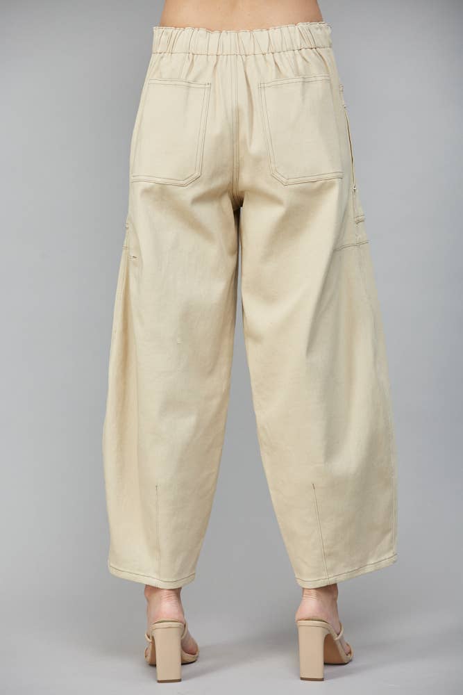 ECRU PANTALONI A BARILE DA INFILARE FP65059 in vendita all'ingrosso su Faire4