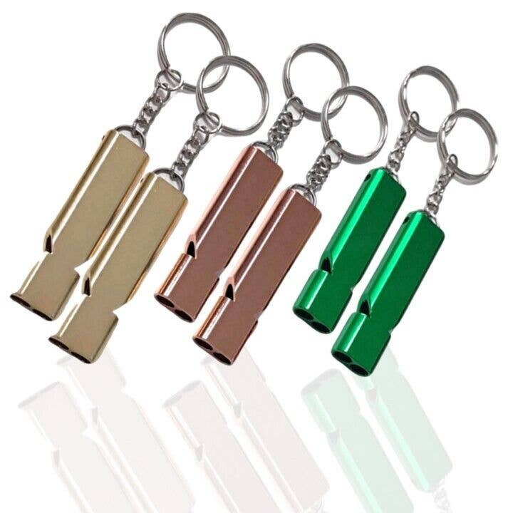 12 Pack Metal Whistles with Keychain - Loud, Durable Whistles for Sports, School for wholesale by Chame