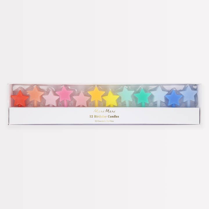 Rainbow Star Candles for wholesale by Meri Meri