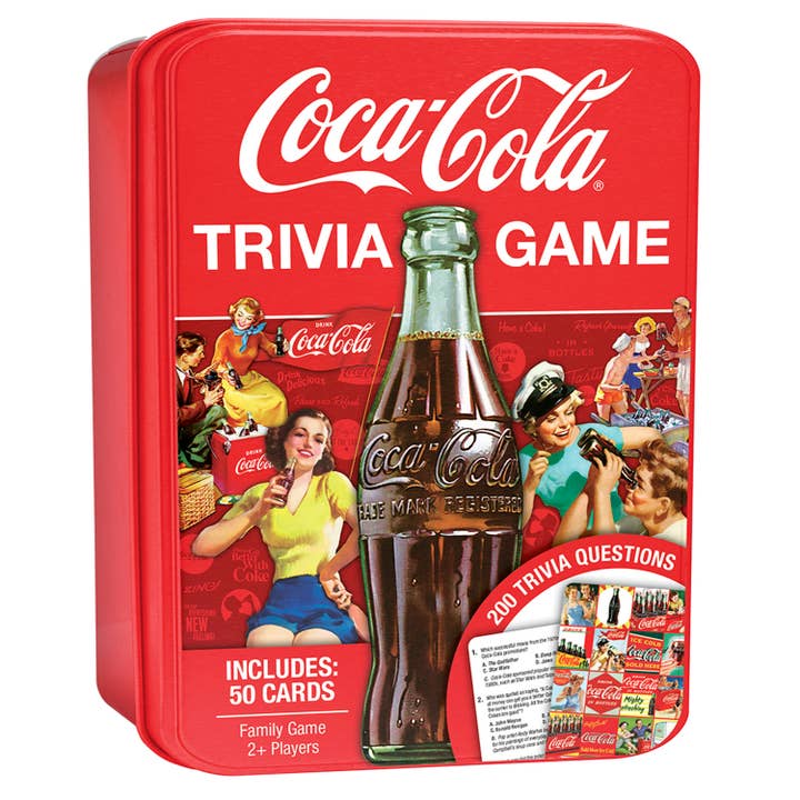 Coca-Cola Trivia Game with Collectible Tin for wholesale by Masterpieces Puzzles
