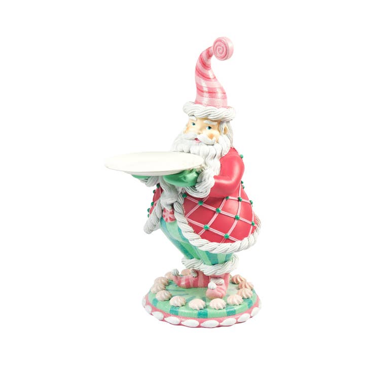 December Diamonds - Wholesale Christmas Decoration - 30in Candy Santa w/Serving Plate
