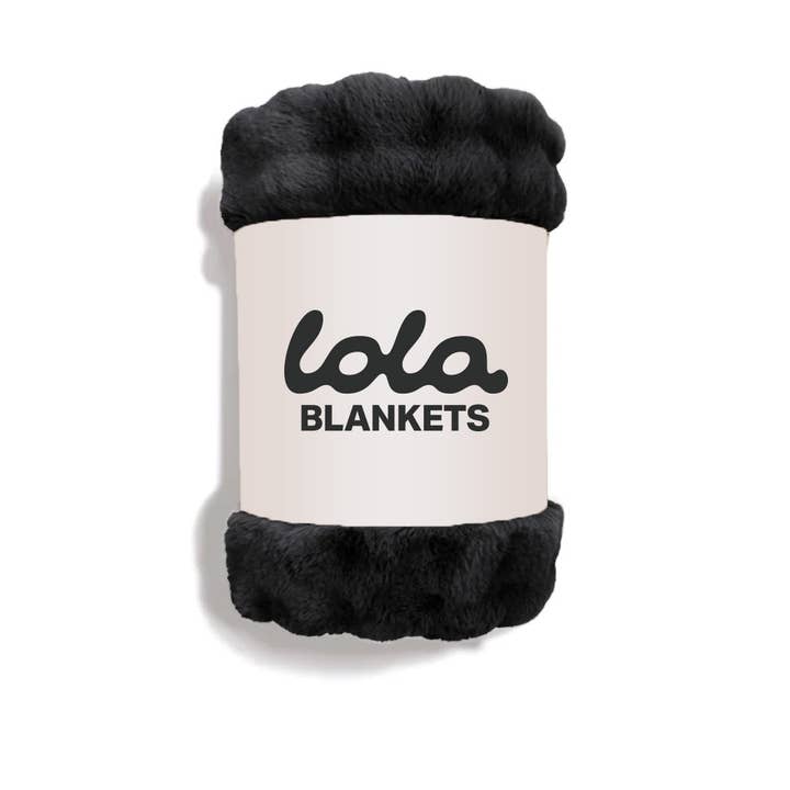Lola Blankets - Wholesale Throw Blanket - Black Sand1