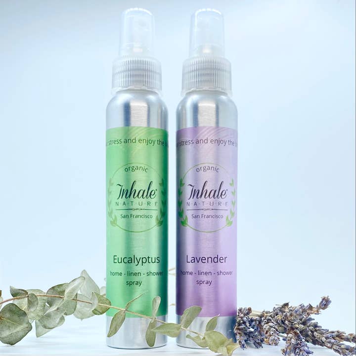 Organic Lavender & Eucalyptus Home-Linen-Shower Spray for wholesale by Inhale Nature Organics