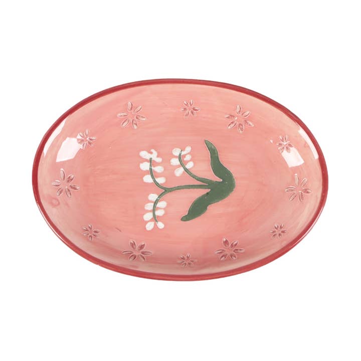 Lily of the Valley Ceramic Trinket Tray for wholesale by Flora Bunda Inc