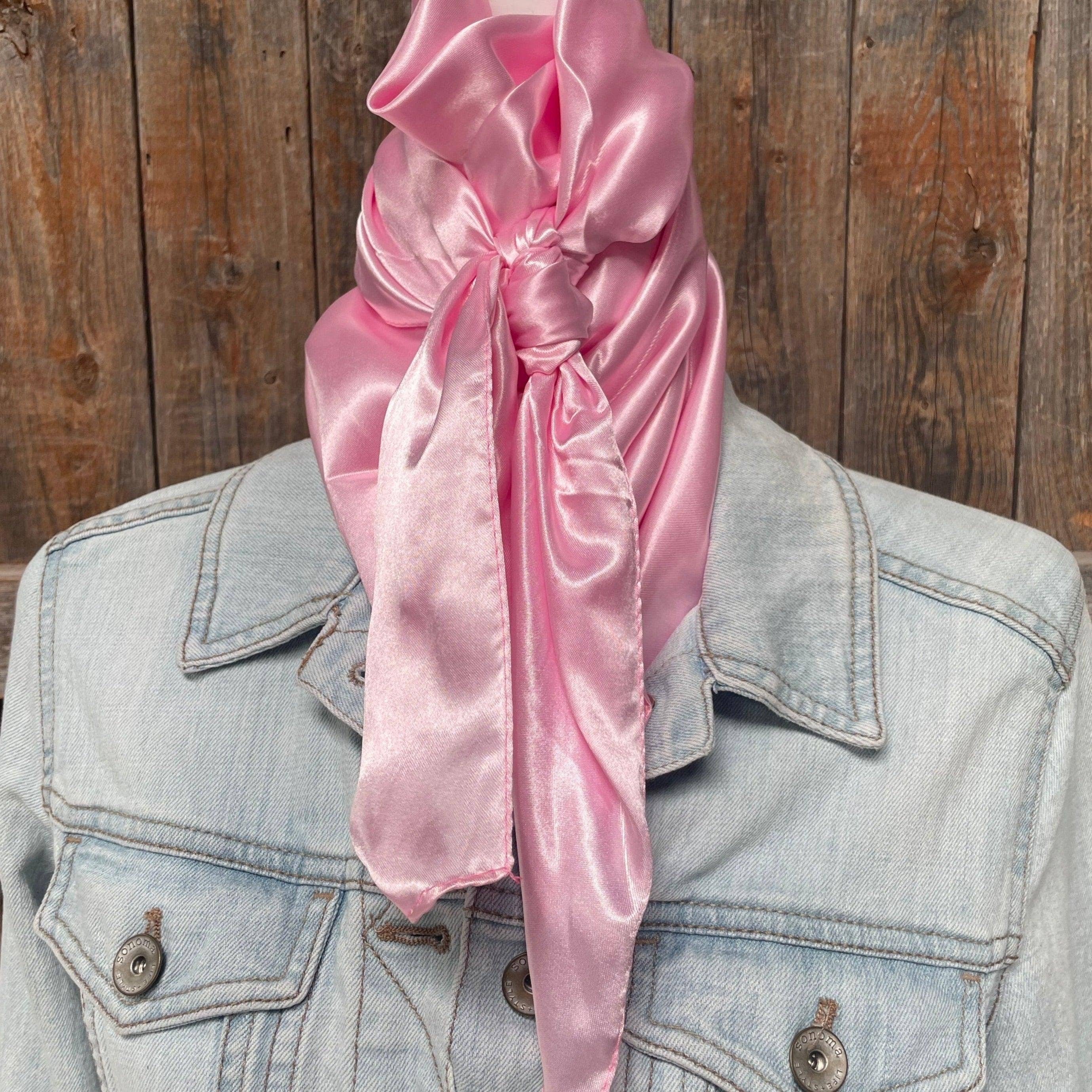 Rodeo Drive - Wholesale Scarf - Unisex - 35X35" Solid Pink Wild Rag / Scarf WRS271