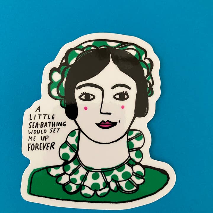 3 inch Vinyl Die Cut Sticker - A Little Sea-Bathing for wholesale by Colleen Harrington Studio