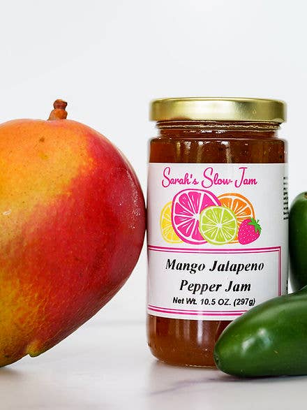 Mango Jalapeno Jam for wholesale by Sarah's Slow Jam