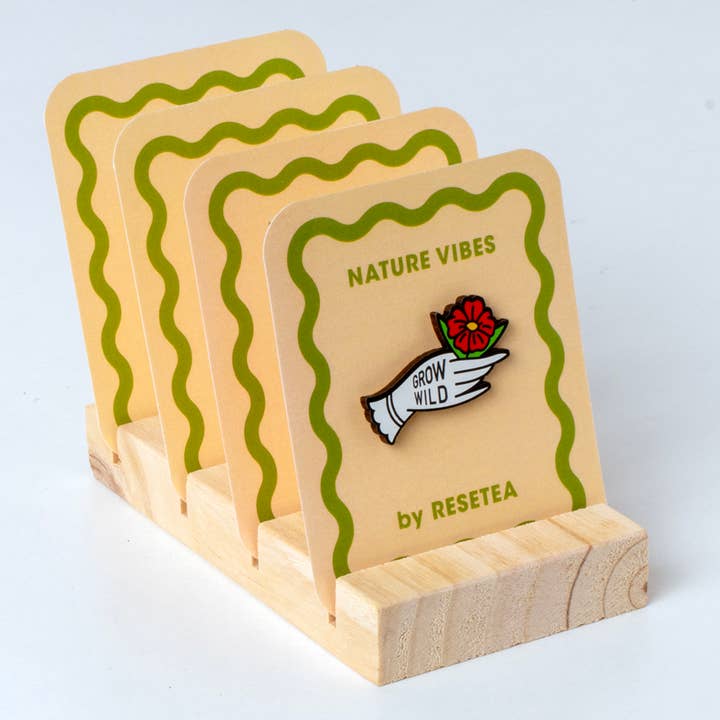 Resetea – wholesale Retailer display – Accessories – Grow Wild – Pin Display