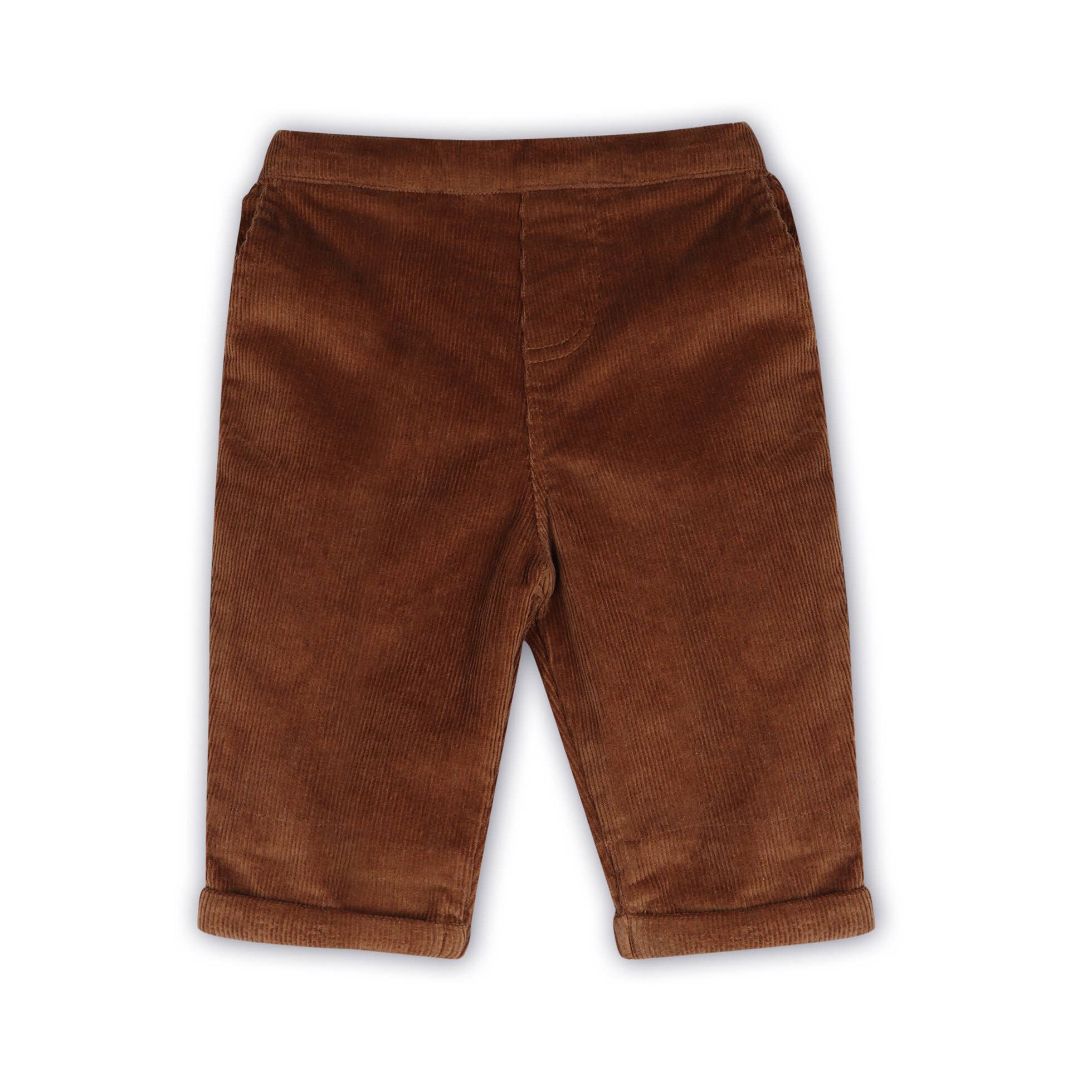 Natural Brown Positano Linen Baby Shirt & Corduroy Pants (Organic) for wholesale on Faire4